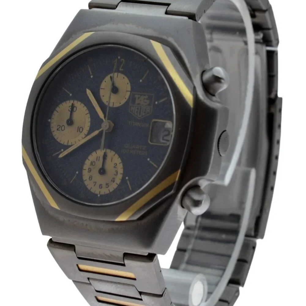 Rare Vintage Men's Tag Heuer Titanium 2000 Series Chronograph Watch Ref: 225.206